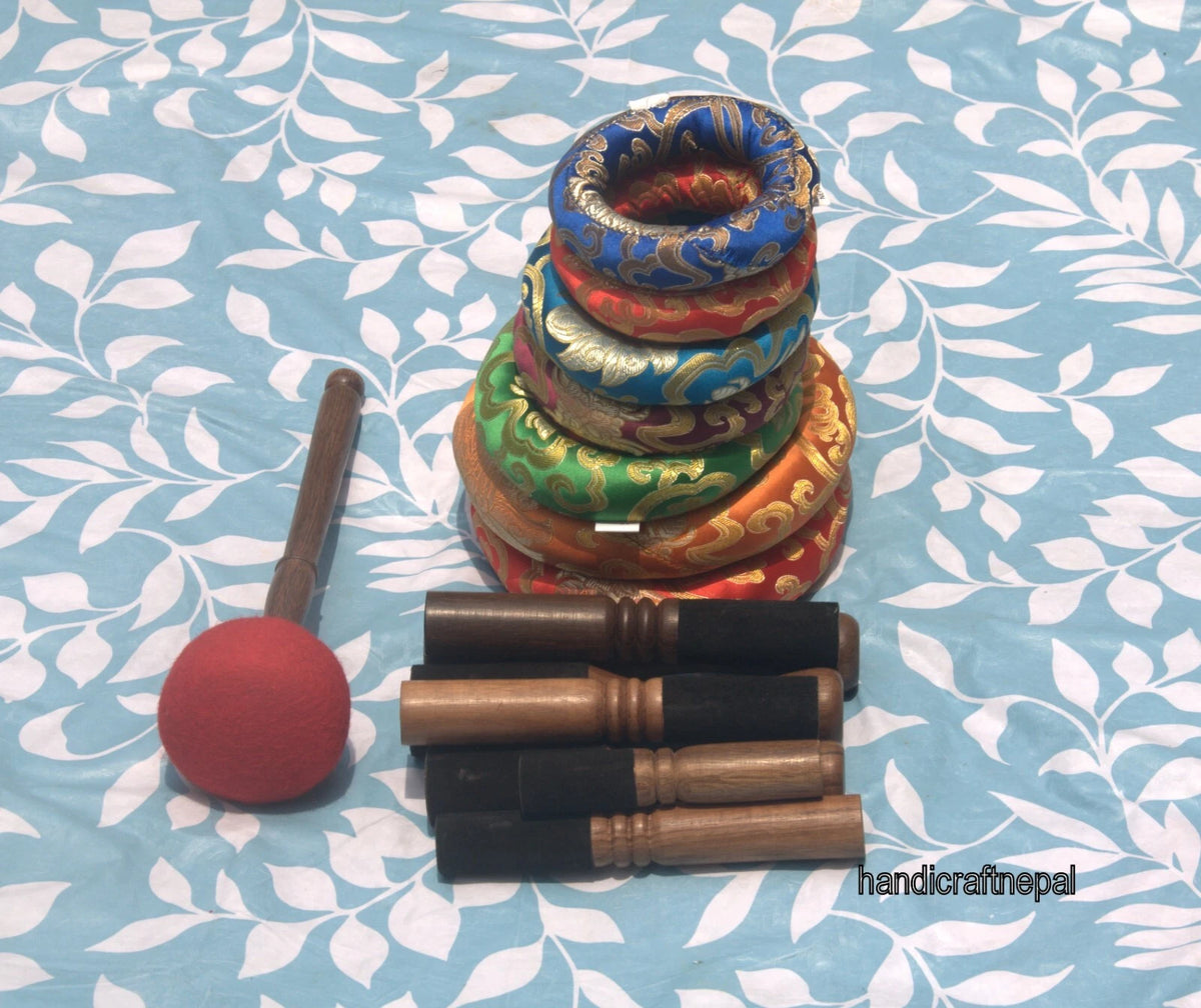 4–8 Inch Singing Bowl Set- Small to Medium Handcrafted Meditation Bowls