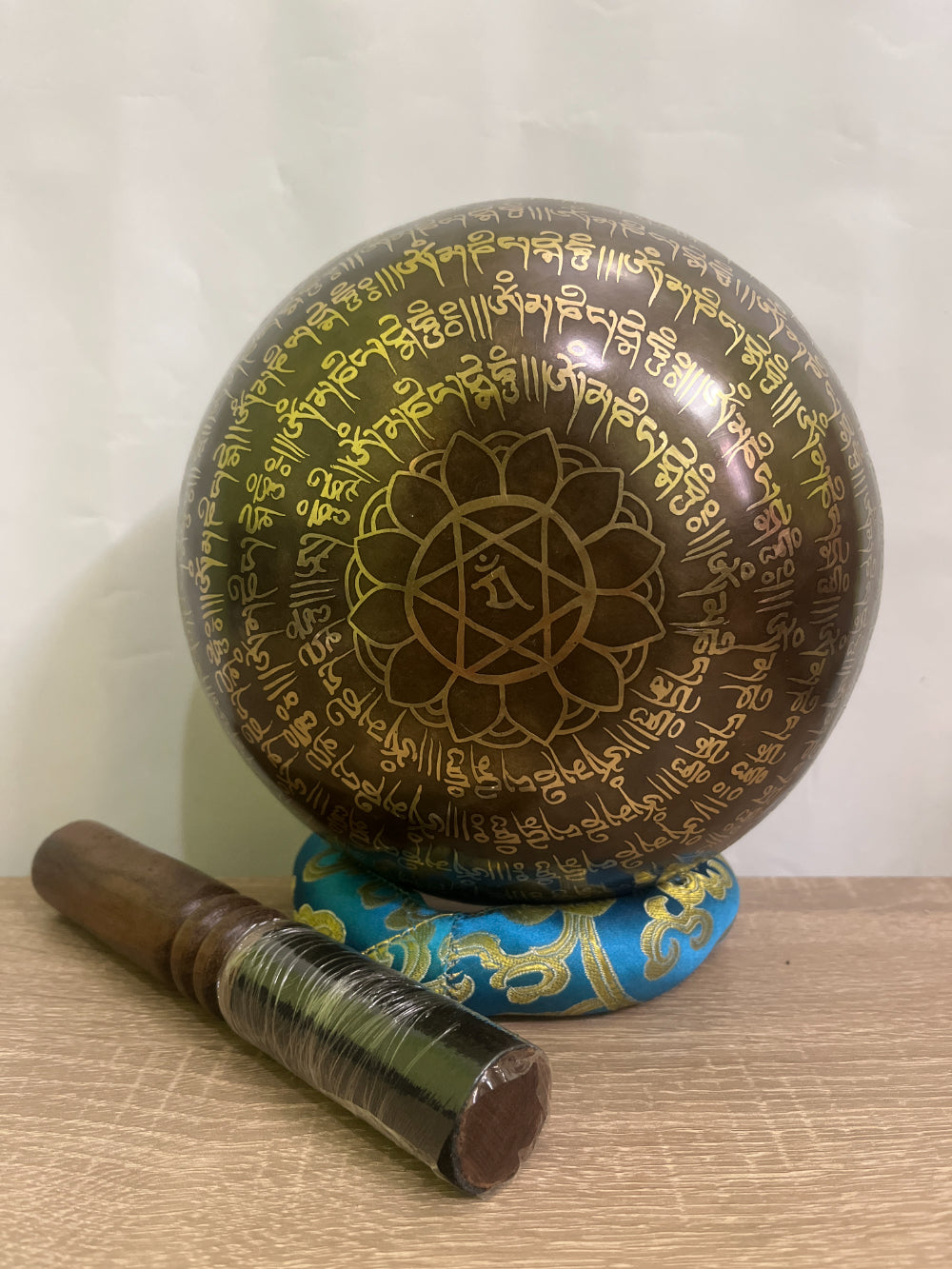 12" Hand-Etched Tree of Life Tibetan Singing Bowl -Om Mani Padme Hum