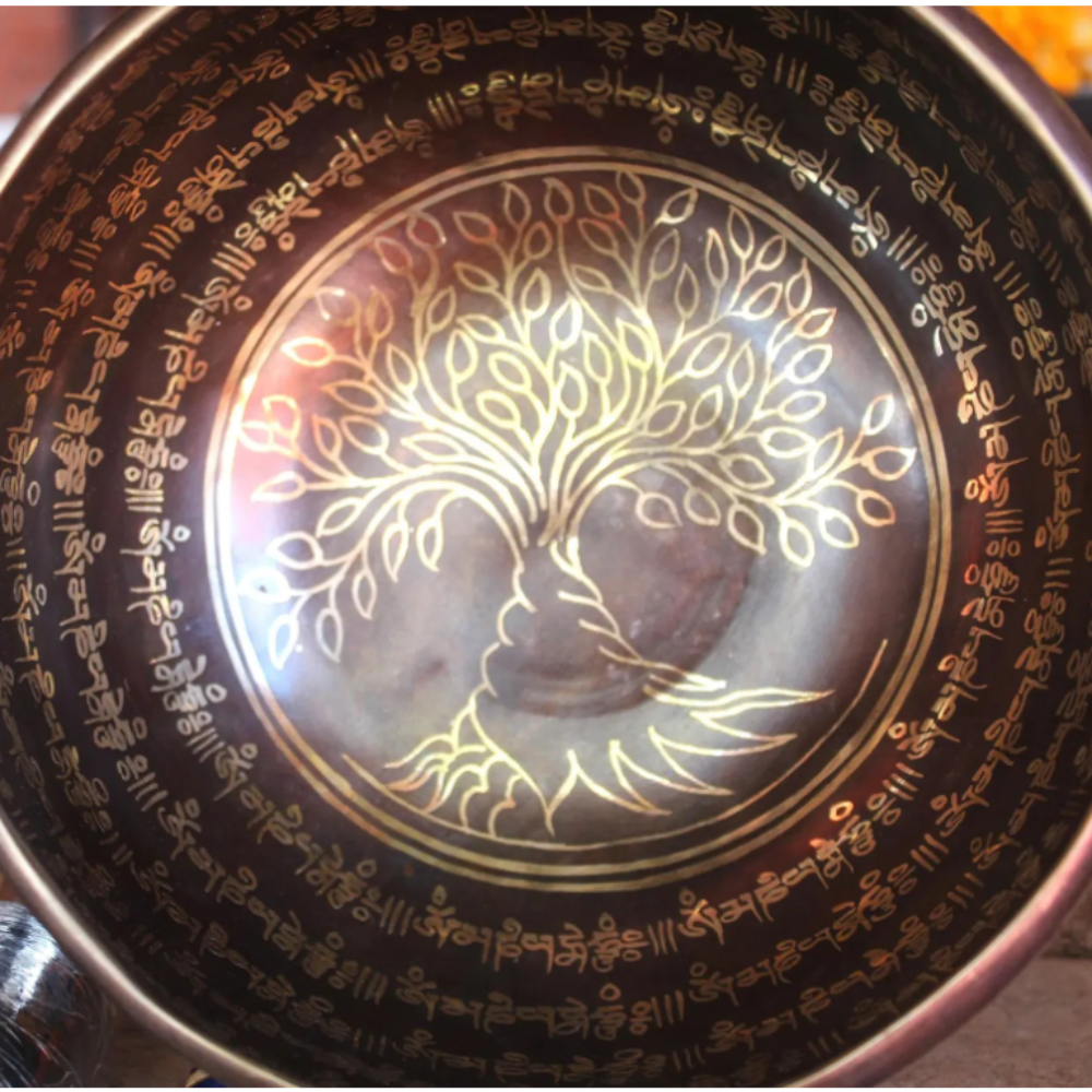 Authentic Sound Healing Bowl for Meditation, Mindfulness-Tree of Life