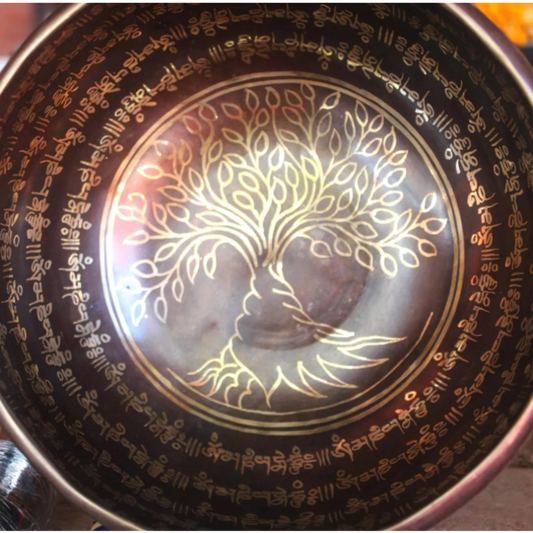 Authentic Sound Healing Bowl for Meditation, Mindfulness-Tree of Life
