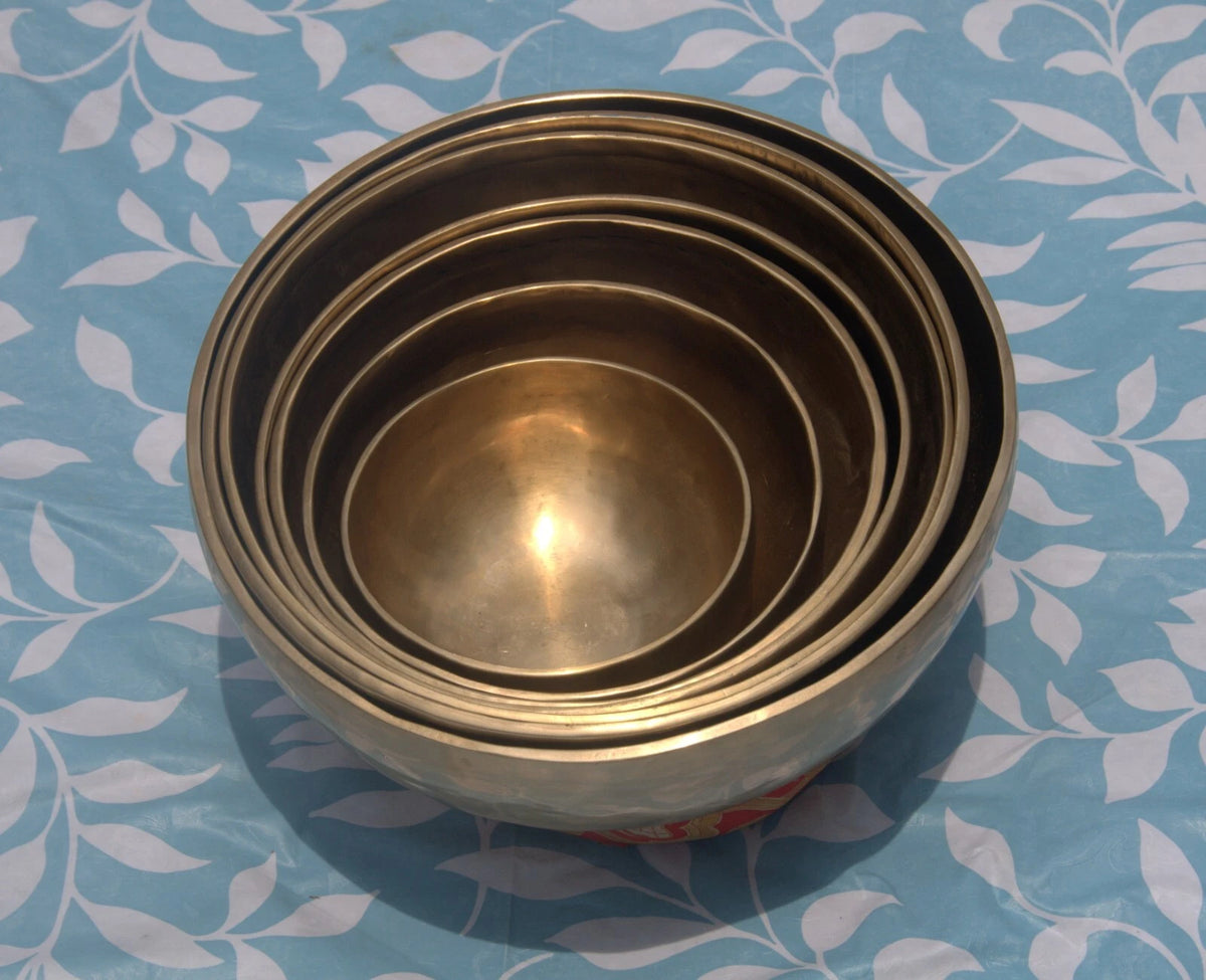 4–8 Inch Singing Bowl Set- Small to Medium Handcrafted Meditation Bowls