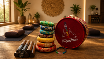 Handcrafted Tibetan Singing Bowl –Meditation Yoga & Sound Healing Kit