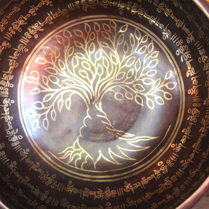 Authentic Sound Healing Bowl for Meditation, Mindfulness-Tree of Life