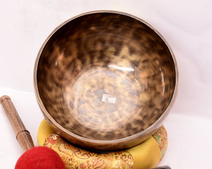 8-inch Handmade Singing Bowl-Manipura Chakra for Confidence