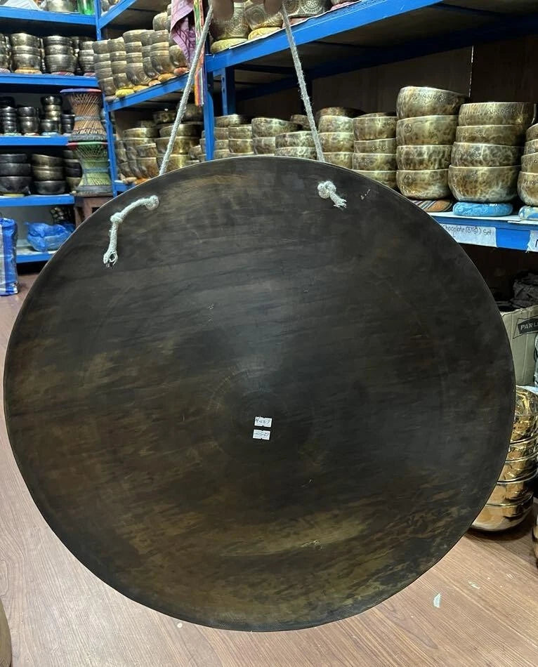 Dorje carved Tibetan gong-Handmade Gong from Nepal For Meditation