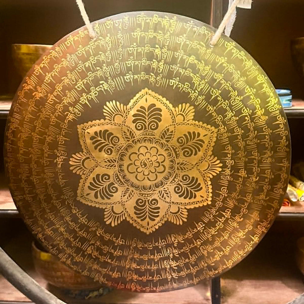 18 Inch Himalayan Gong – Handcrafted Tibetan Meditation & Sound Healing Gong from Nepal