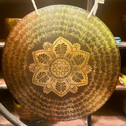 18 Inch Himalayan Gong – Handcrafted Tibetan Meditation & Sound Healing Gong from Nepal