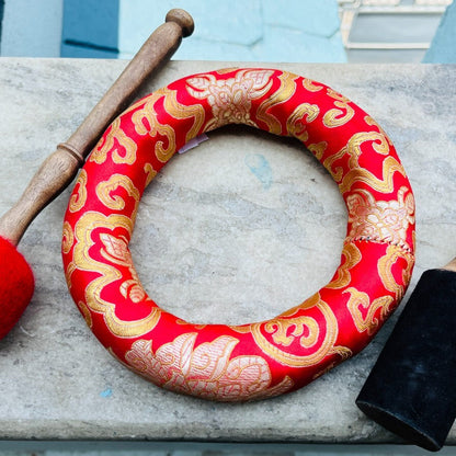 8 Inch Engraved Singing Bowl with Shiva Parvati | Sound Healing