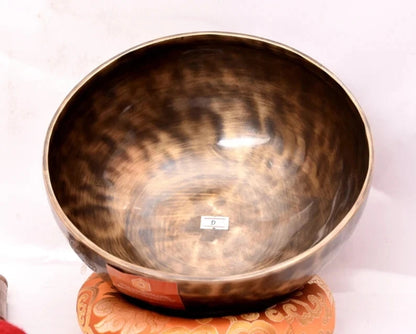 13 Inches Hand-Hammered Sacral Chakra Singing Bowl -Note D