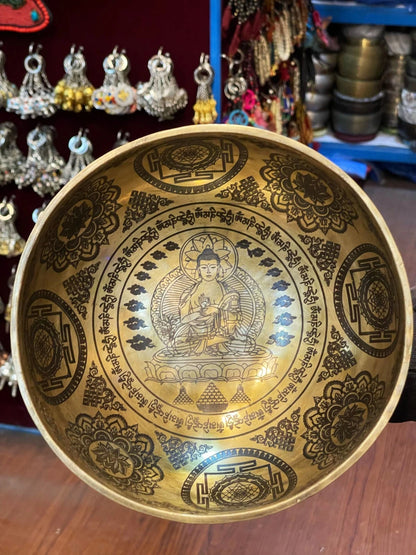 Hand-Hammered Shakyamuni Buddha Tibetan Singing Bowl- Sound Healing
